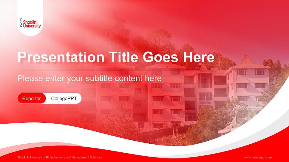 Shoolini University of Biotechnology and Management Sciences Lecture Sharing and Networking Event PPT Template16:9 ratio PPT effect preview image