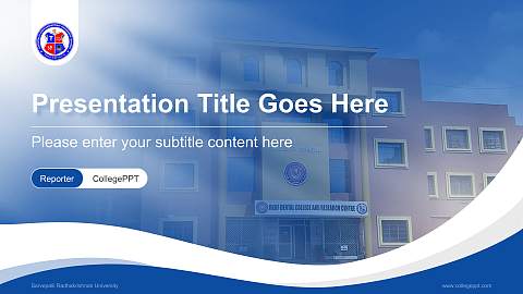 Sarvepalli Radhakrishnan University Lecture Sharing and Networking Event PPT Template