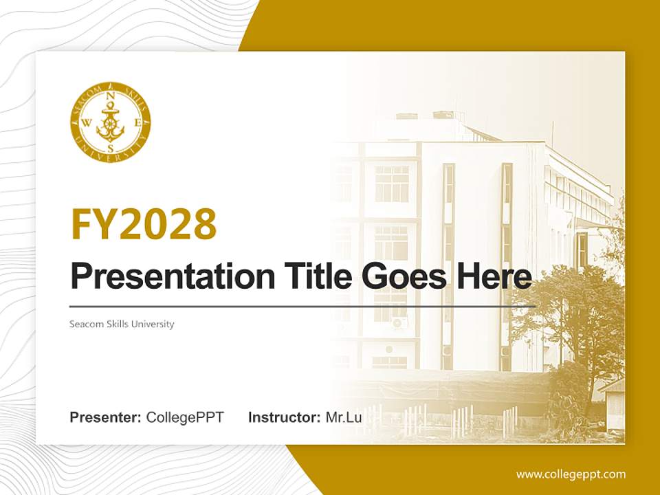 Seacom Skills University Academic Presentation/Research Findings Report PPT Template4:3 ratio PPT effect preview image5