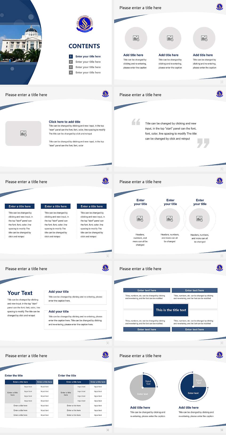 Sangai International University Course/Courseware Creation PPT Template4:3 ratio PPT effect preview image2