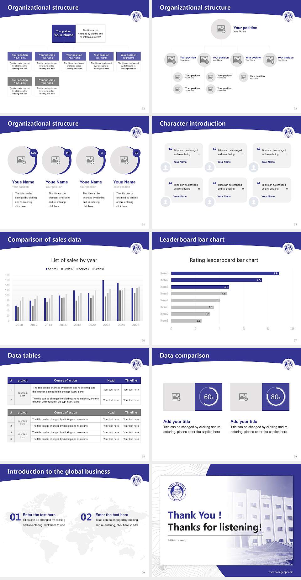 Sai Nath University Academic Presentation/Research Findings Report PPT Template4:3 ratio PPT effect preview image4