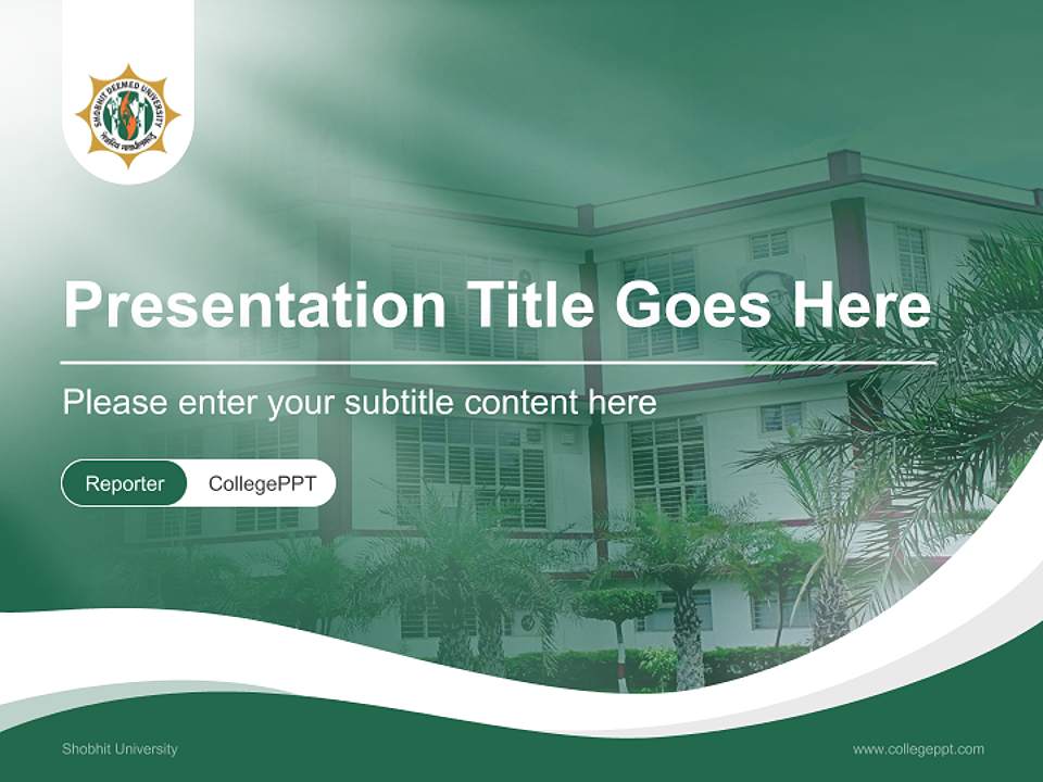 Shobhit University Lecture Sharing and Networking Event PPT Template4:3 ratio PPT effect preview image4