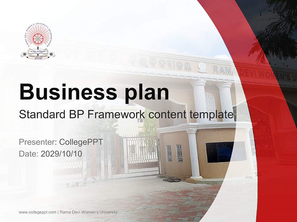 Rama Devi Women’s University Competition/Entrepreneurship Contest PPT Template4:3 ratio PPT effect preview image9