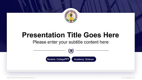 Rajiv Gandhi University of Health Sciences National Scholarship Defense PPT Template