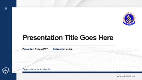 Sangai International University Thesis Proposal/Graduation Defense PPT Template