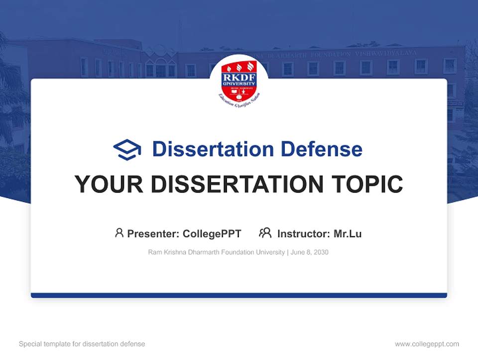 Ram Krishna Dharmarth Foundation University Graduation Thesis Defense PPT Template4:3 ratio PPT effect preview image7