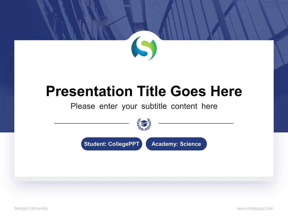Sangam University National Scholarship Defense PPT Template4:3 ratio PPT effect preview image4