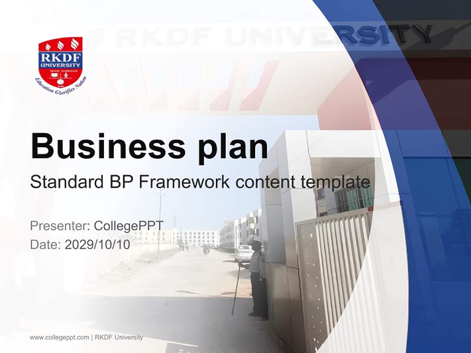 RKDF University Competition/Entrepreneurship Contest PPT Template4:3 ratio PPT effect preview image9