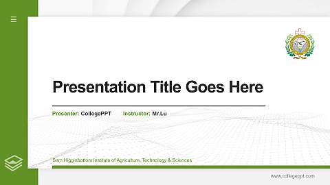 Sam Higginbottom Institute of Agriculture, Technology & Sciences Thesis Proposal/Graduation Defense PPT Template