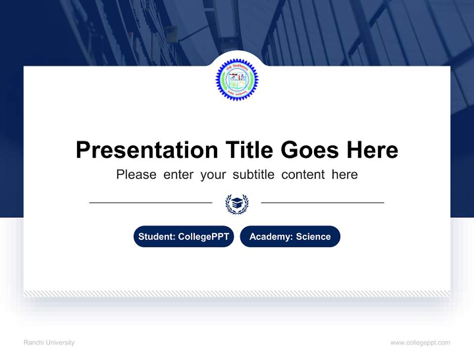 Ranchi University National Scholarship Defense PPT Template4:3 ratio PPT effect preview image4