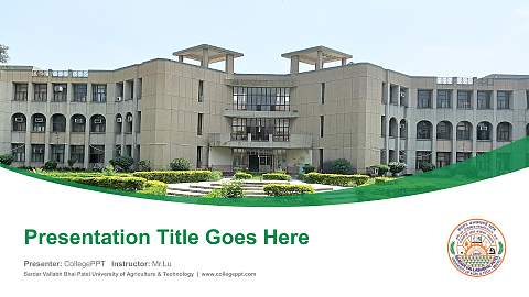 Sardar Vallabh Bhai Patel University of Agriculture & Technology Course/Courseware Creation PPT Template