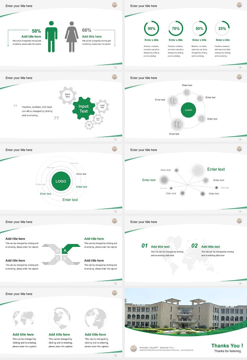 Sardar Vallabh Bhai Patel University of Agriculture & Technology Course/Courseware Creation PPT Template16:9 ratio PPT effect preview image4