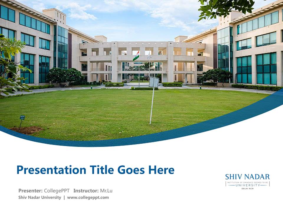 Shiv Nadar University Course/Courseware Creation PPT Template4:3 ratio PPT effect preview image5