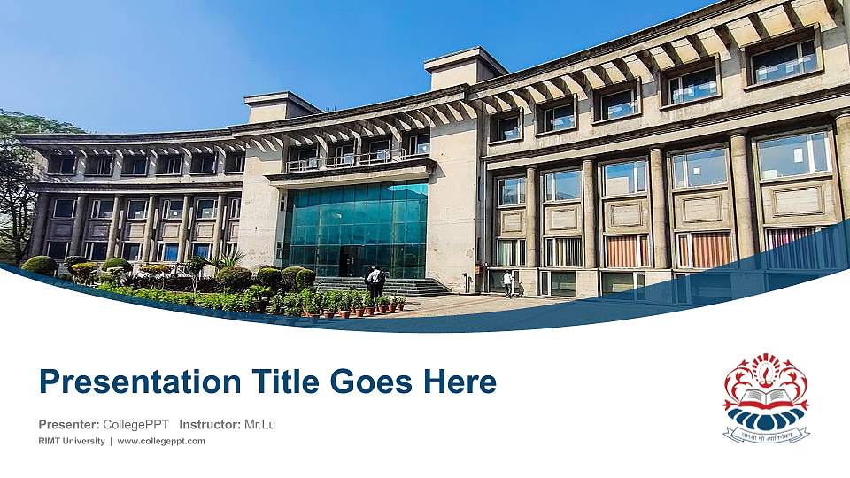 RIMT University Course/Courseware Creation PPT Template16:9 ratio PPT effect preview image