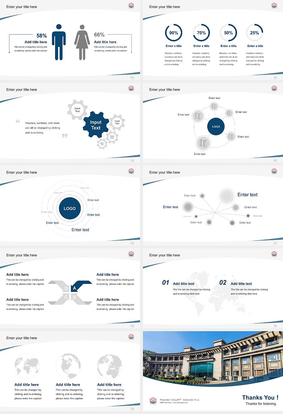 RIMT University Course/Courseware Creation PPT Template16:9 ratio PPT effect preview image4