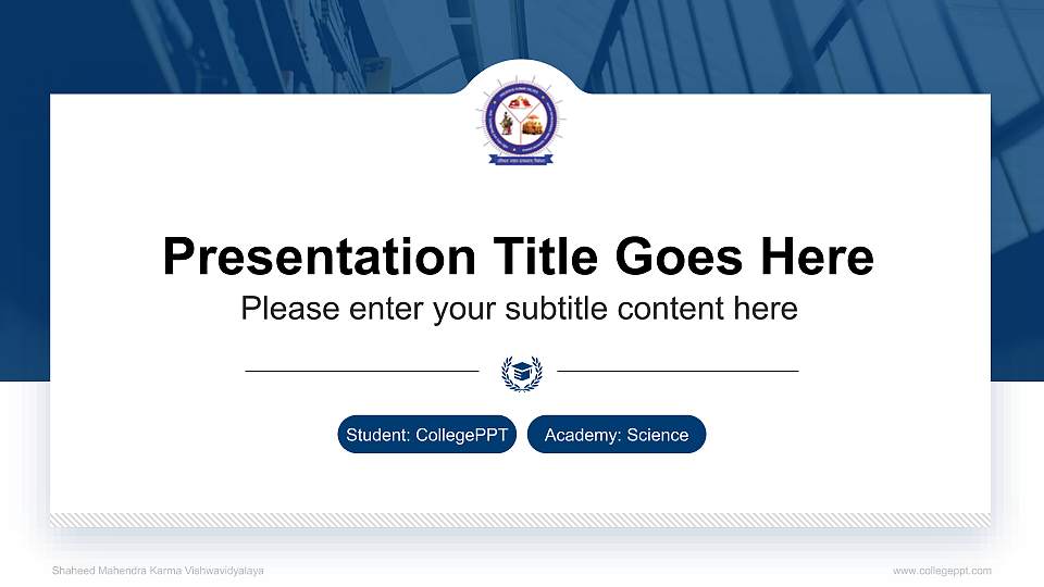 Shaheed Mahendra Karma Vishwavidyalaya National Scholarship Defense PPT Template16:9 ratio PPT effect preview image