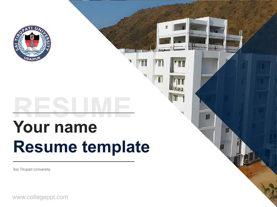 Sai Tirupati University Resume PPT Template4:3 ratio PPT effect preview image5