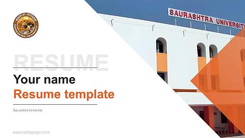 Saurashtra University Resume PPT Template