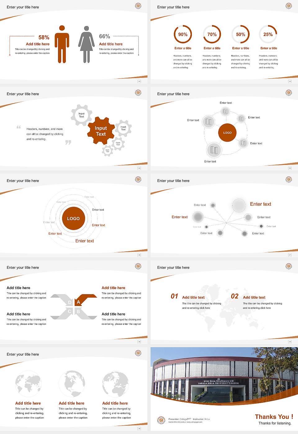 Sarala Birla University Course/Courseware Creation PPT Template16:9 ratio PPT effect preview image4