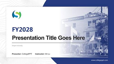 Sangam University Academic Presentation/Research Findings Report PPT Template