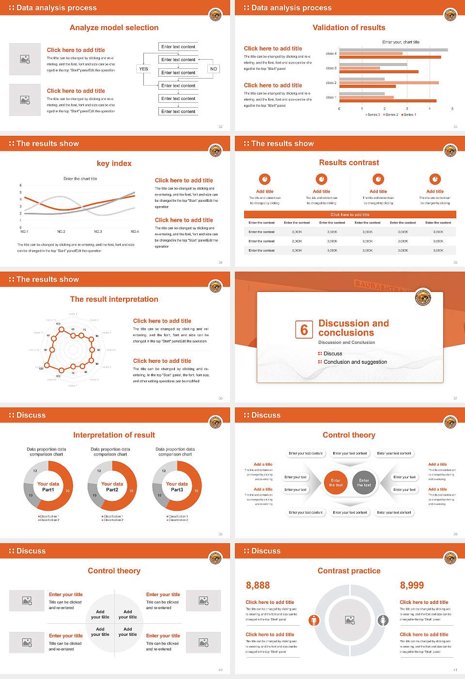 Saurashtra University Graduation Thesis Defense PPT Template16:9 ratio PPT effect preview image5
