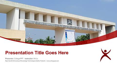 Rajiv Gandhi University of Knowledge Technologies Andhra Pradesh Course/Courseware Creation PPT Template