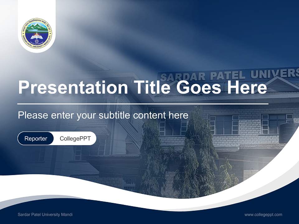 Sardar Patel University Mandi Lecture Sharing and Networking Event PPT Template4:3 ratio PPT effect preview image4