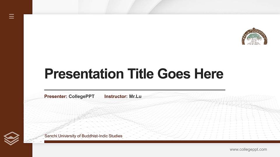 Sanchi University of Buddhist-Indic Studies Thesis Proposal/Graduation Defense PPT Template16:9 ratio PPT effect preview image