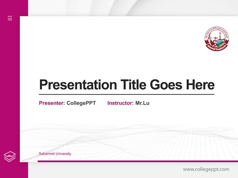 Sabarmati University Thesis Proposal/Graduation Defense PPT Template4:3 ratio PPT effect preview image5