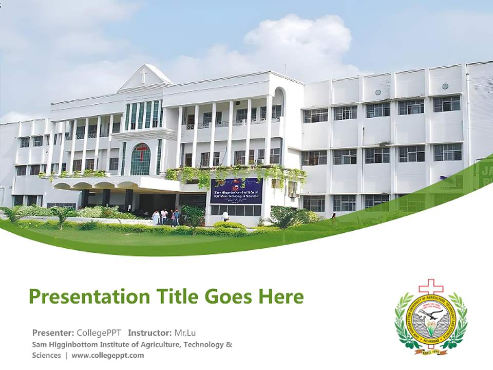Sam Higginbottom Institute of Agriculture, Technology & Sciences Course/Courseware Creation PPT Template4:3 ratio PPT effect preview image5
