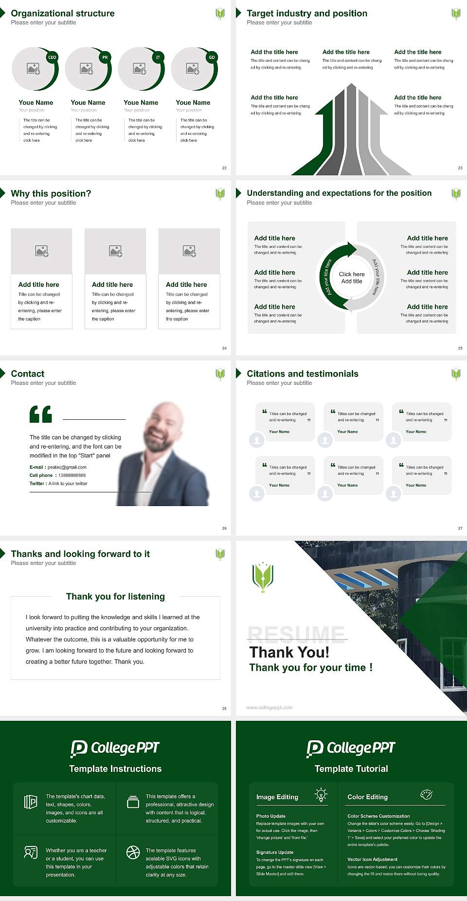 Rani Rashmoni Green University Resume PPT Template4:3 ratio PPT effect preview image4