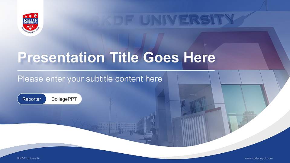 RKDF University Lecture Sharing and Networking Event PPT Template16:9 ratio PPT effect preview image