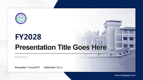 Ranchi University Academic Presentation/Research Findings Report PPT Template