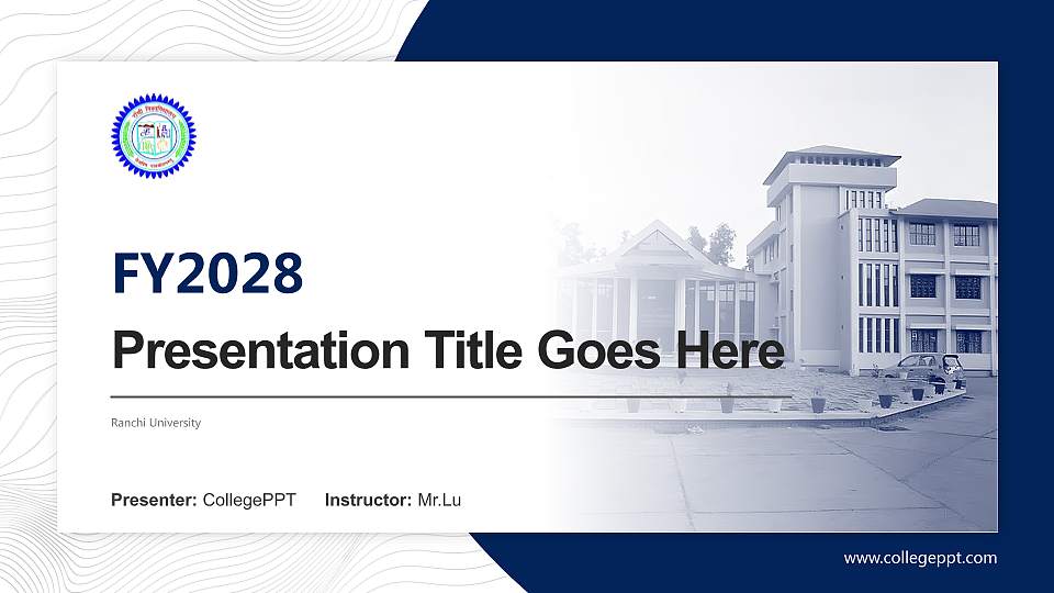 Ranchi University Academic Presentation/Research Findings Report PPT Template16:9 ratio PPT effect preview image