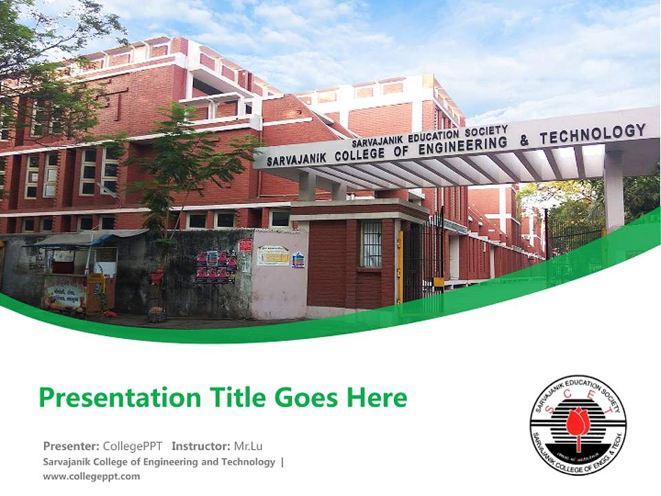 Sarvajanik College of Engineering and Technology Course/Courseware Creation PPT Template4:3 ratio PPT effect preview image5