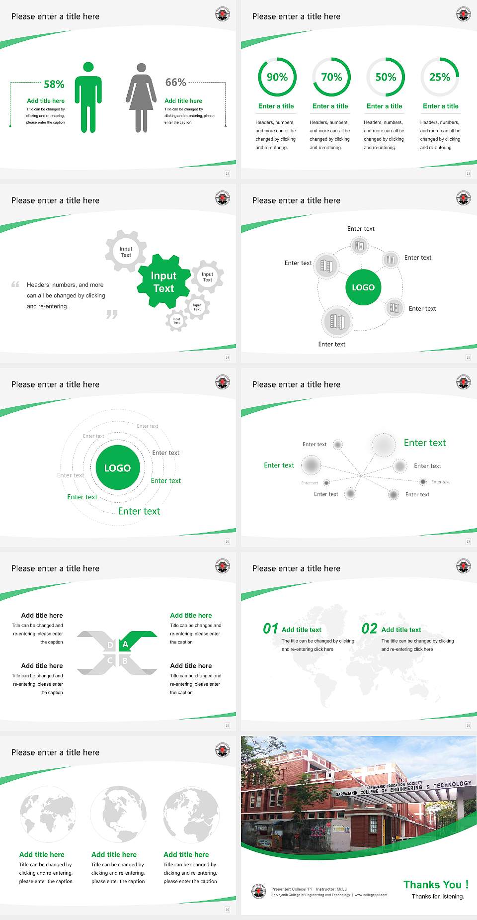 Sarvajanik College of Engineering and Technology Course/Courseware Creation PPT Template4:3 ratio PPT effect preview image4