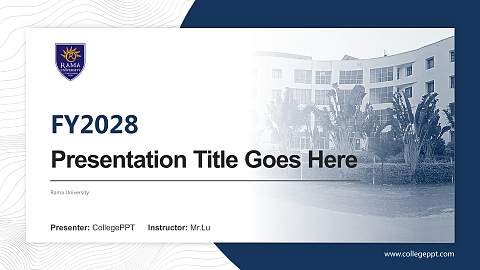 Rama University Academic Presentation/Research Findings Report PPT Template