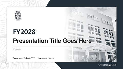 RV University Academic Presentation/Research Findings Report PPT Template