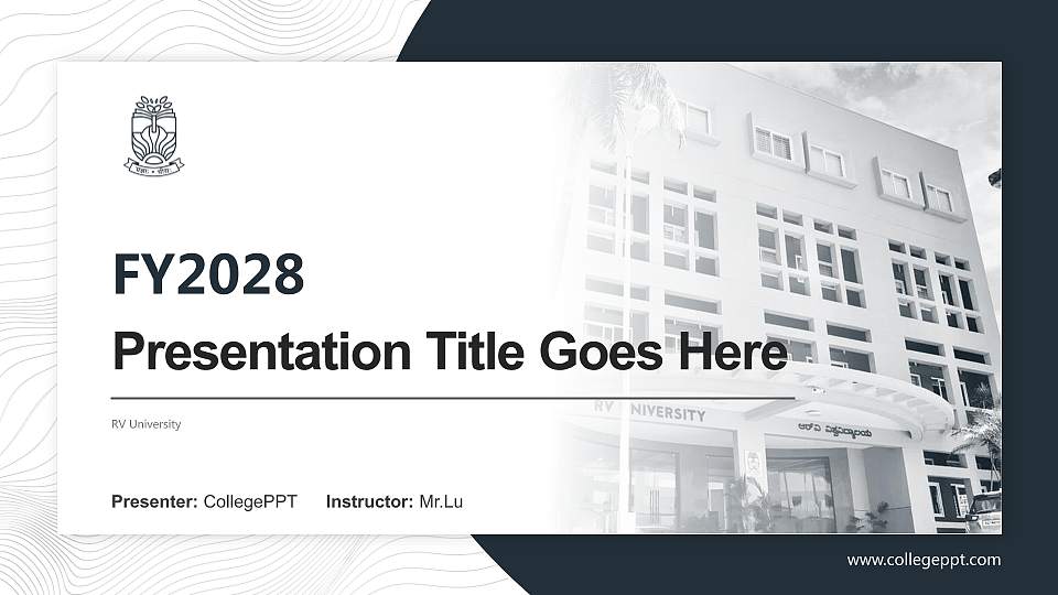 RV University Academic Presentation/Research Findings Report PPT Template16:9 ratio PPT effect preview image