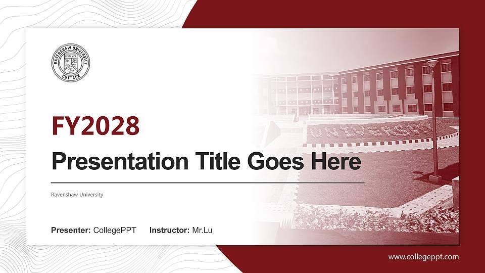 Ravenshaw University Academic Presentation/Research Findings Report PPT Template16:9 ratio PPT effect preview image