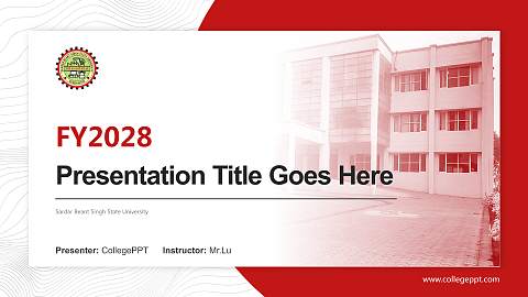 Sardar Beant Singh State University Academic Presentation/Research Findings Report PPT Template