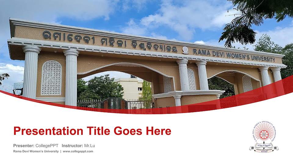 Rama Devi Women’s University Course/Courseware Creation PPT Template16:9 ratio PPT effect preview image