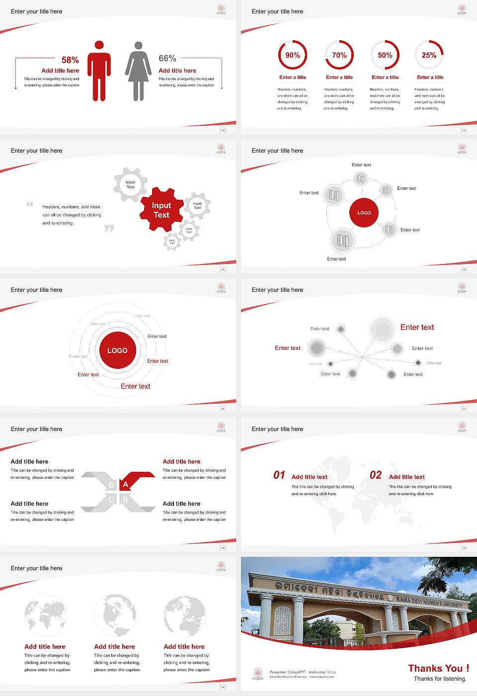 Rama Devi Women’s University Course/Courseware Creation PPT Template16:9 ratio PPT effect preview image4