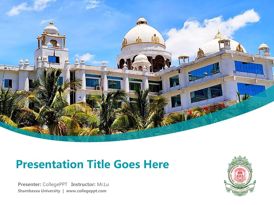 Sharnbasva University Course/Courseware Creation PPT Template4:3 ratio PPT effect preview image5