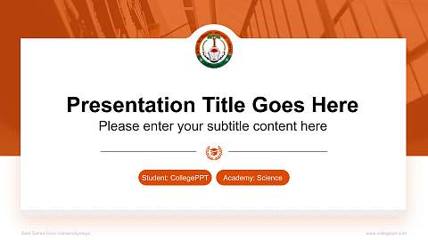 Sant Gahira Guru Vishwavidyalaya National Scholarship Defense PPT Template
