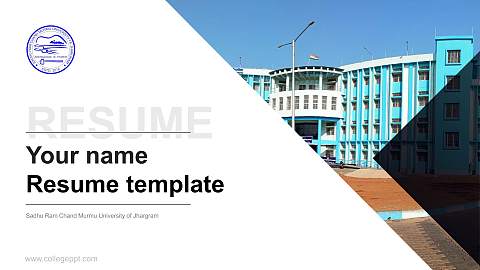 Sadhu Ram Chand Murmu University of Jhargram Resume PPT Template