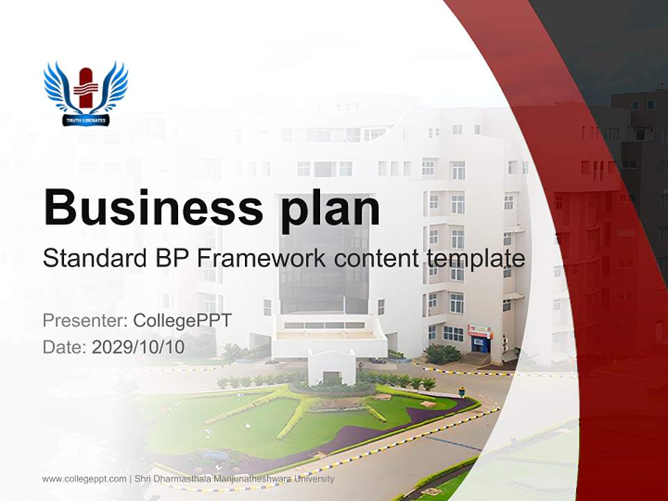 Shri Dharmasthala Manjunatheshwara University Competition/Entrepreneurship Contest PPT Template4:3 ratio PPT effect preview image9