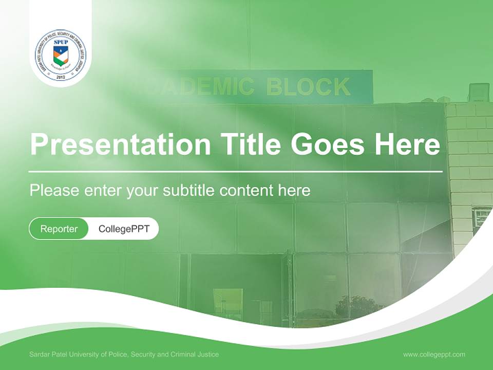 Sardar Patel University of Police, Security and Criminal Justice Lecture Sharing and Networking Event PPT Template4:3 ratio PPT effect preview image4