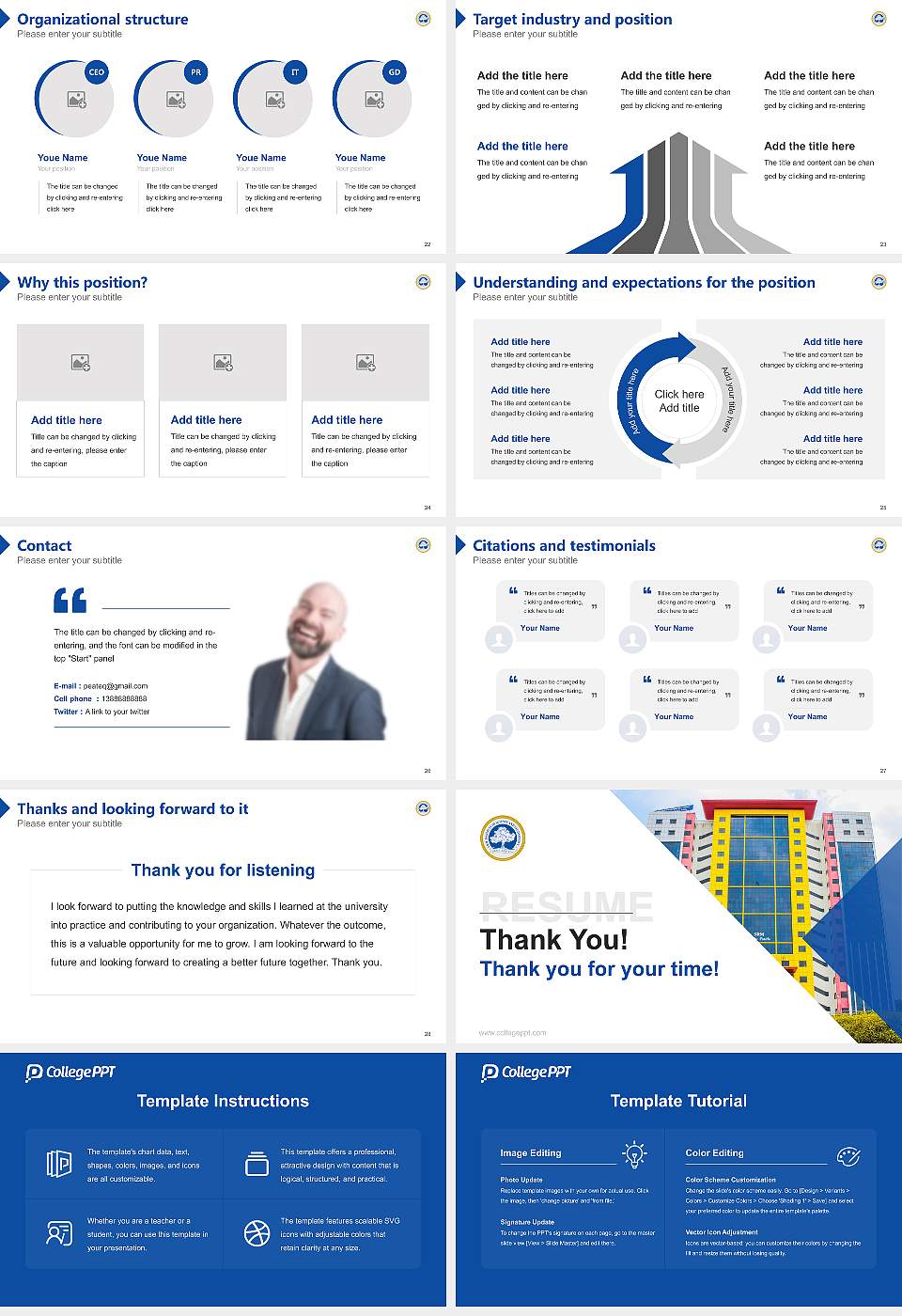 S.R.M. Institute of Sciences and Technology Resume PPT Template16:9 ratio PPT effect preview image4