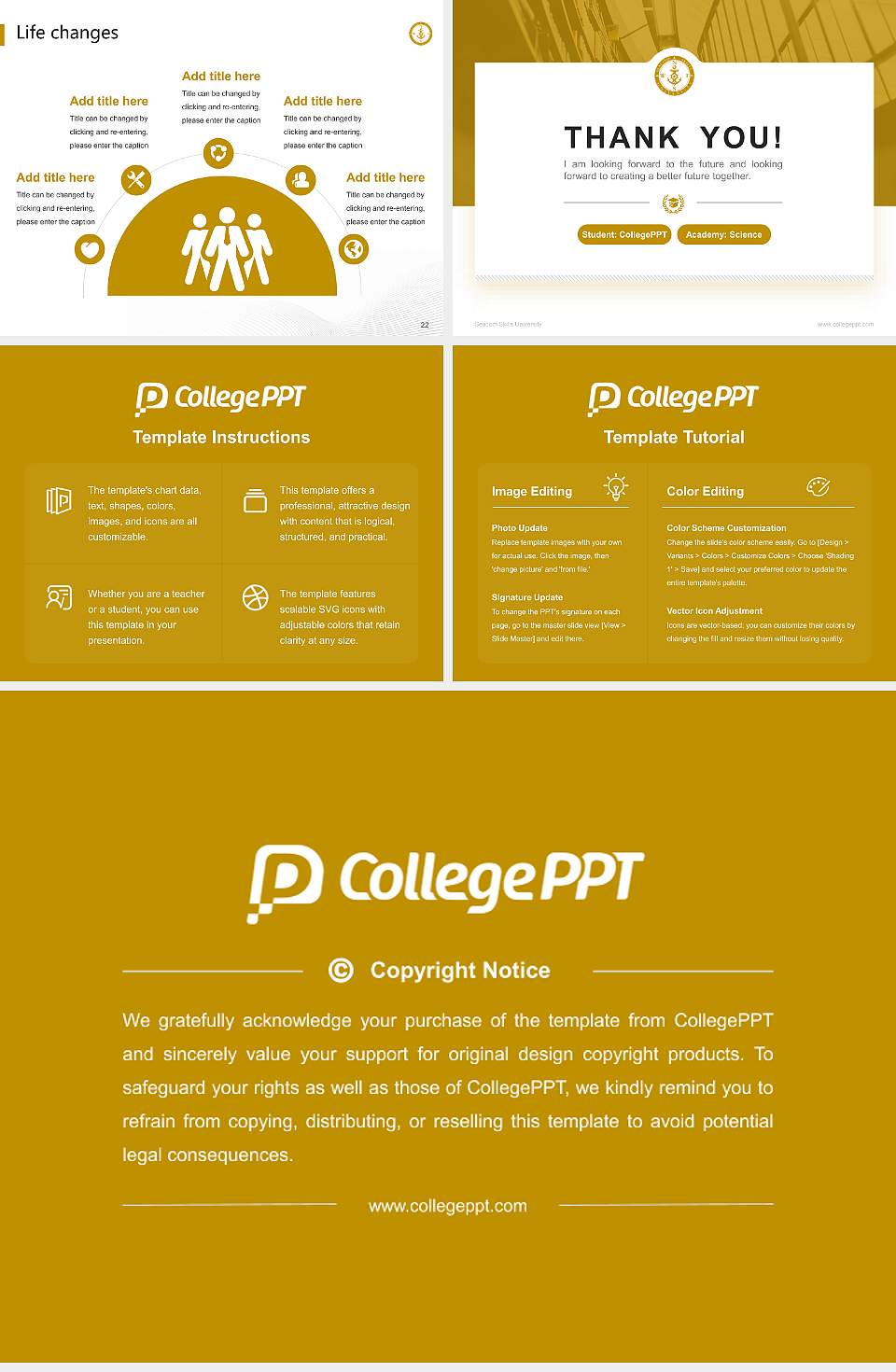Seacom Skills University National Scholarship Defense PPT Template4:3 ratio PPT effect preview image4